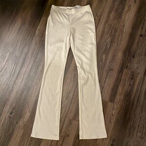 Light beige Ribbed Jazz Pants - Small